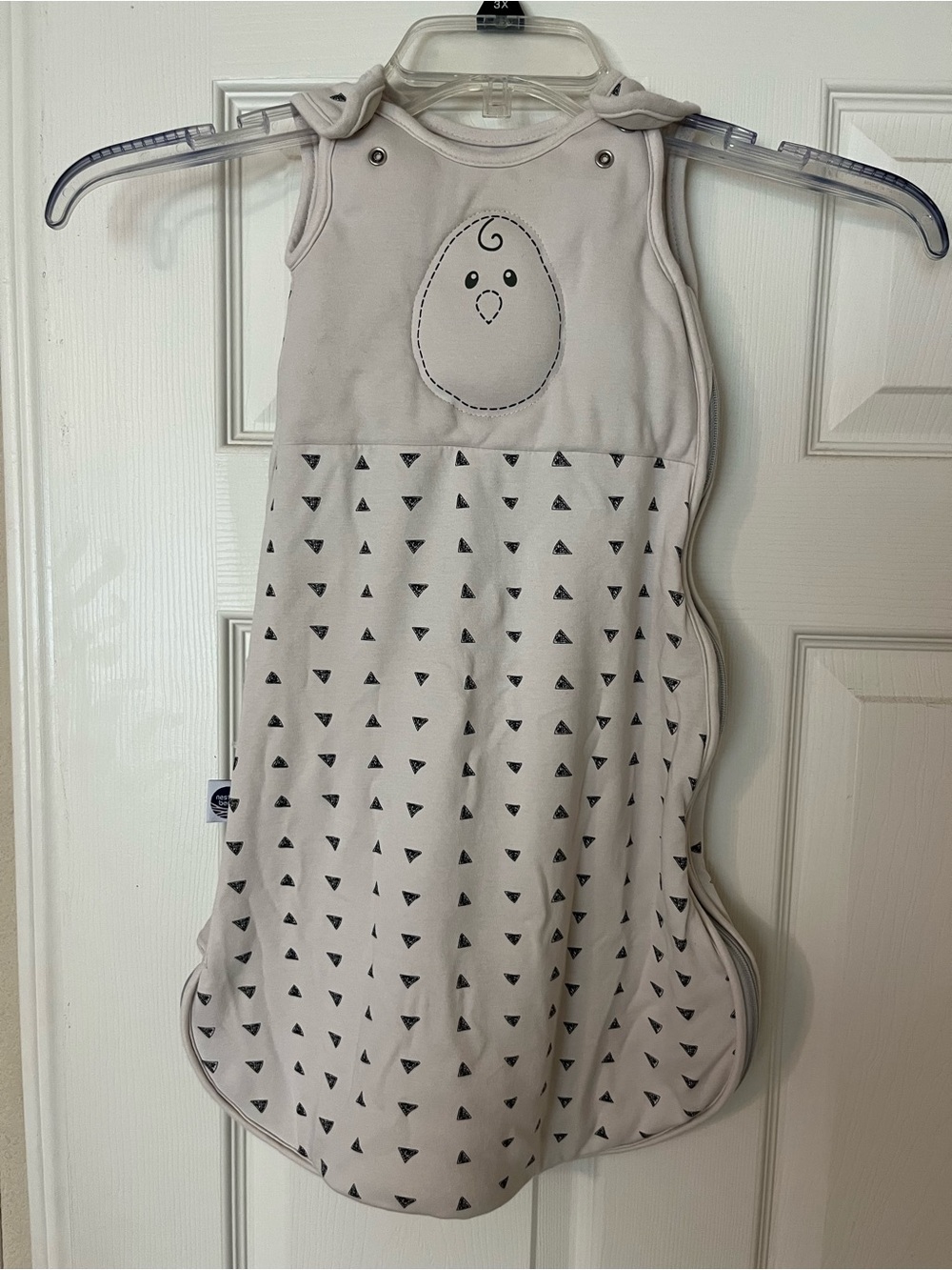 Nested Bean Zen Sack Wearable Blanket - Gray with Pink Accent